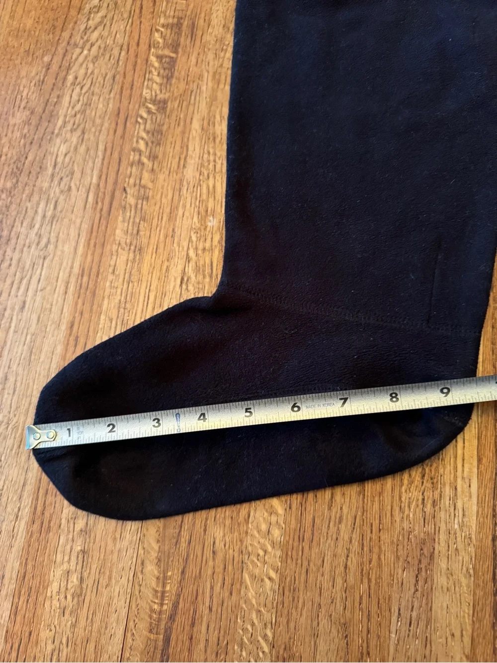 MICHAEL Michael Kors Black Fleece Cable Knit Cuff Boot Liner Socks L/XL